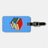 積み重ねた本 ラゲッジタグ (正面横)