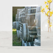 積み重ねた樽 カード (黄色い花)