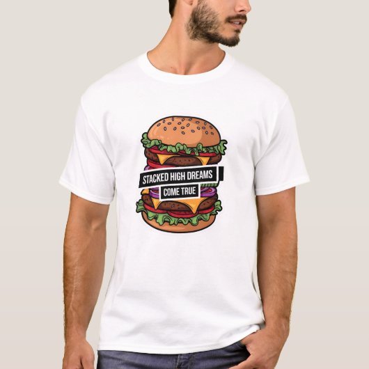 積み重ねた高い夢来真 Tシャツ (正面)