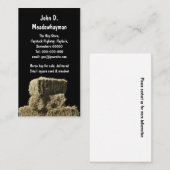 積み重ねの正方形の干し草ベールは背景を黒くします 名刺 (正面/裏面)