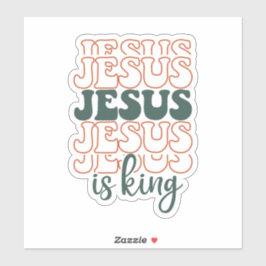 積み重ねられたイエスは王である シール