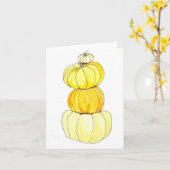 積み重ねられたカボチャ カード (黄色い花)