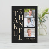 積み重ねられたチャームが編集可能なカラー感謝カード サンキューカード (スタンド正面)