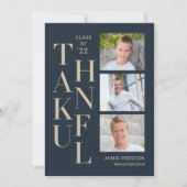 積み重ねられたチャームが編集可能なカラー感謝カード サンキューカード (正面)