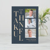 積み重ねられたチャームが編集可能なカラー感謝カード サンキューカード (スタンド正面)