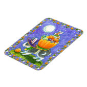 積み重ねられたハロウィーンバンニー、キャンディーコーンカラフル、 マグネット (左側)