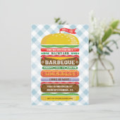 積み重ねられたハンバーガーのパーティの招待状 招待状 (スタンド正面)