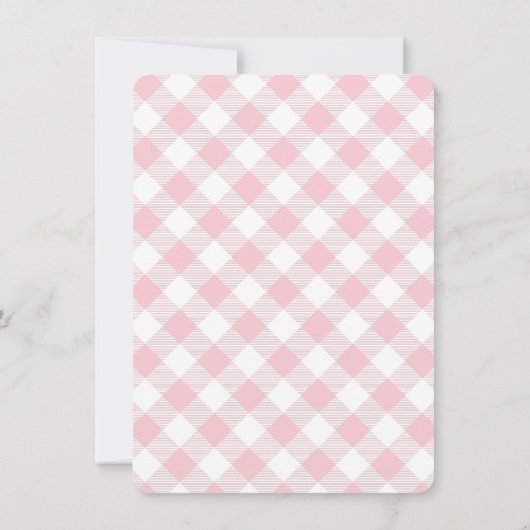 積み重ねられたハンバーガーの女の子のベビーシャワーのバーベキュー 招待状 (裏面)