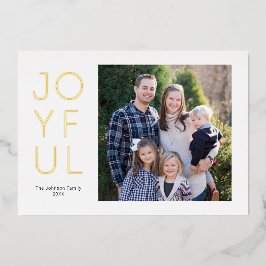 積み重ねられたモダン喜ばしいクリスマスの写真 箔シーズンカード