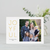 積み重ねられたモダン喜ばしいクリスマスの写真 箔シーズンカード (立ち正面)