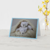 積み重ねられた双子のお祝い カード (黄色い花)