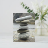 積み重ねられた岩のはがき ポストカード (スタンド正面)