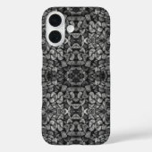 積み重ねられた木の幹の切り株 - 黒と白の写真 Case-Mate iPhoneケース (裏面)