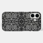 積み重ねられた木の幹の切り株 - 黒と白の写真 Case-Mate iPhoneケース (裏面 (横))