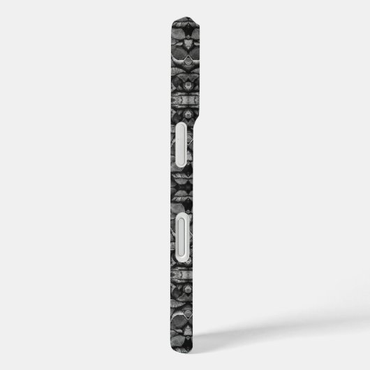 積み重ねられた木の幹の切り株 - 黒と白の写真 Case-Mate iPhoneケース (裏面 / 右)