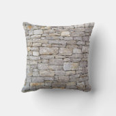 積み重ねられた石の壁の枕 クッション (裏面)
