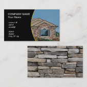 積み重ねられた石塀 名刺 (正面/裏面)