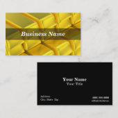 積み重ねられた金ゴールドのインゴットバー 名刺 (正面/裏面)