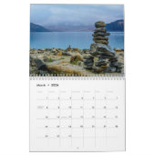 積み重ねられた釣り合った石のカレンダー カレンダー (3月 2026)