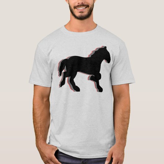 積み重ねられた馬 Tシャツ (正面)