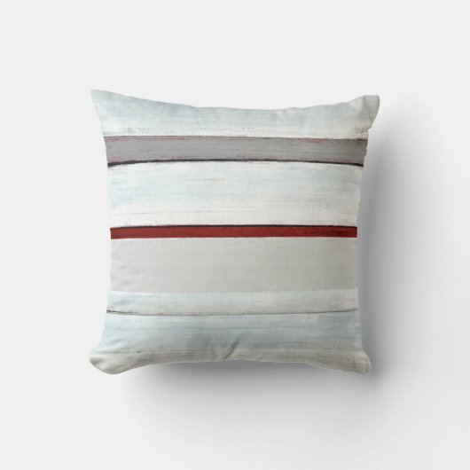 「積み重ねられた」赤くおよび黒い抽象美術の枕 クッション (正面)