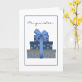 積み重ねギフトボックス誕生日カード カード (黄色い花)