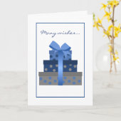 積み重ねギフトボックス誕生日カード カード (黄色い花)