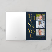 積み重ねチャーム箔目盛サンキューカード 箔グリーティングカード (外側レイダウン)