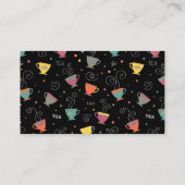 積み重ねティーカップ、コーヒーショップ、チャイ店 名刺 (裏面)