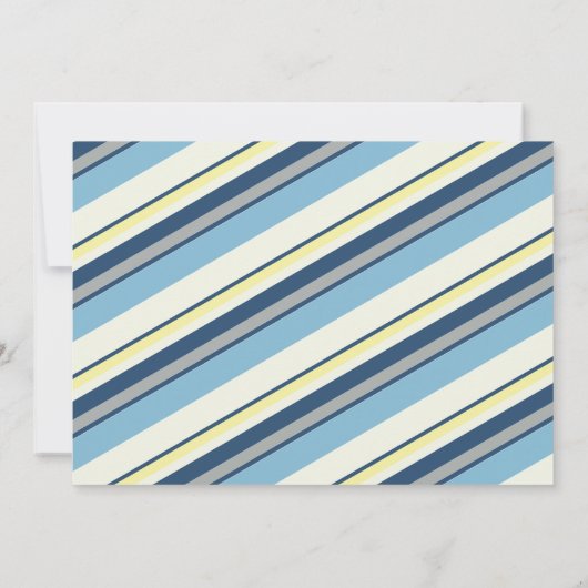 積み重ねブックベビーシャワー招待状 招待状 (裏面)