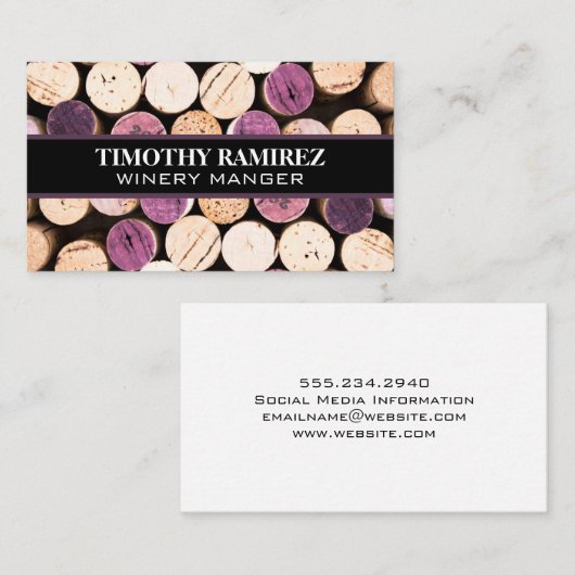 積み重ねワインコルク 名刺 (正面/裏面)