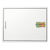 積み重ね包まれたクリスマスプレゼントクリスマス ノートパッド (正面)