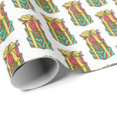 積み重ね包まれたクリスマスプレゼントクリスマス ラッピングペーパー (ロールコーナー)