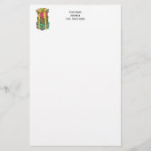 積み重ね包まれたクリスマスプレゼントクリスマス 便箋 (正面)