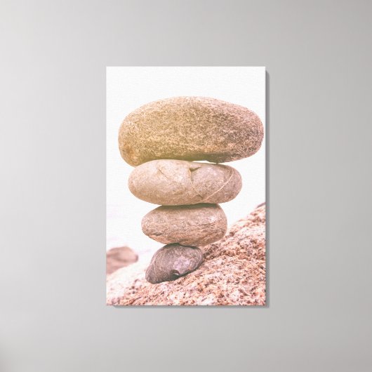 積み重ね岩 キャンバスプリント (正面)