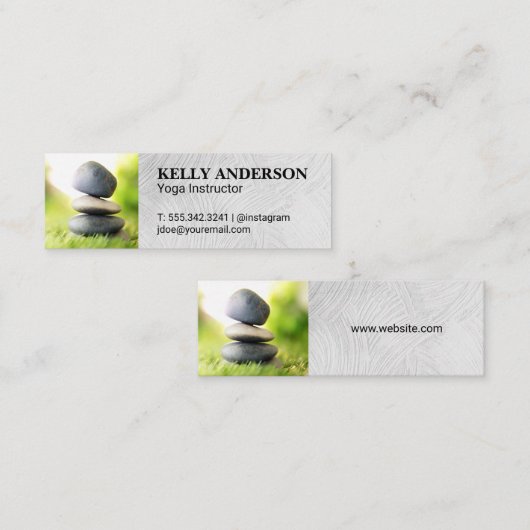 積み重ね岩 スキニー名刺 (正面/裏面)