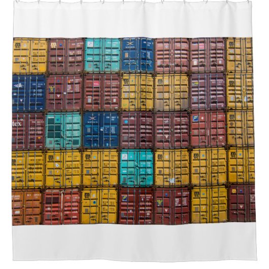 積み重ね式貨物トレーラ シャワーカーテン (正面)