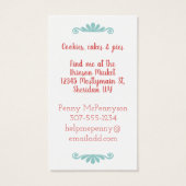 積み重ね料理ベーキング混合鉢ギフトラベルカード (裏面)