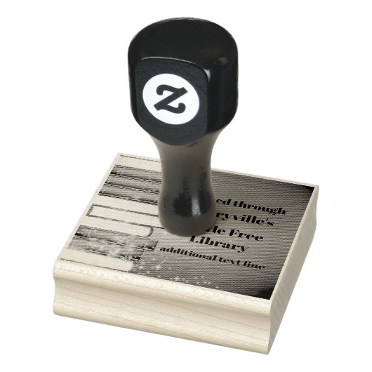 積み重ね本デザイン木印 ラバースタンプ (スタンプ)