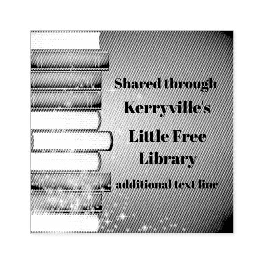 積み重ね本デザイン木印 ラバースタンプ (インプリント)