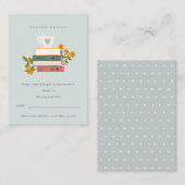 積み重ね本フローラおむつラッフルムマベビーシャワー エンクロージャーカード (正面/裏面)