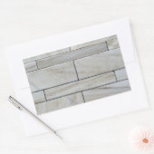 積み重ね石壁タイルのテクスチャ 長方形シール (封筒)