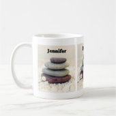 積み重ね石瞑想的なケルン コーヒーマグカップ (左)