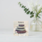 積み重ね石瞑想的なケルン スクエア名刺 (スタンド正面)