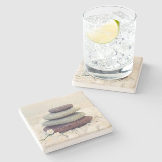 積み重ね石瞑想的なケルン ストーンコースター (横)