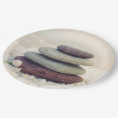 積み重ね石瞑想的なケルン ペーパープレート (アングル)