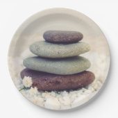 積み重ね石瞑想的なケルン ペーパープレート (正面)