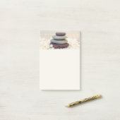 積み重ね石瞑想的なケルン ポストイット (デスク上)