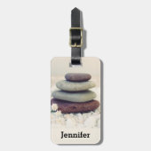 積み重ね石瞑想的なケルン ラゲッジタグ (正面縦)