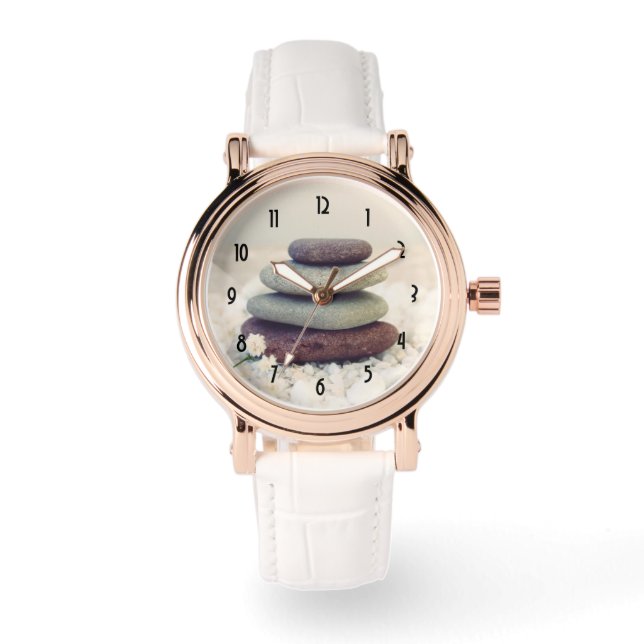 積み重ね石瞑想的なケルン 腕時計 (正面)